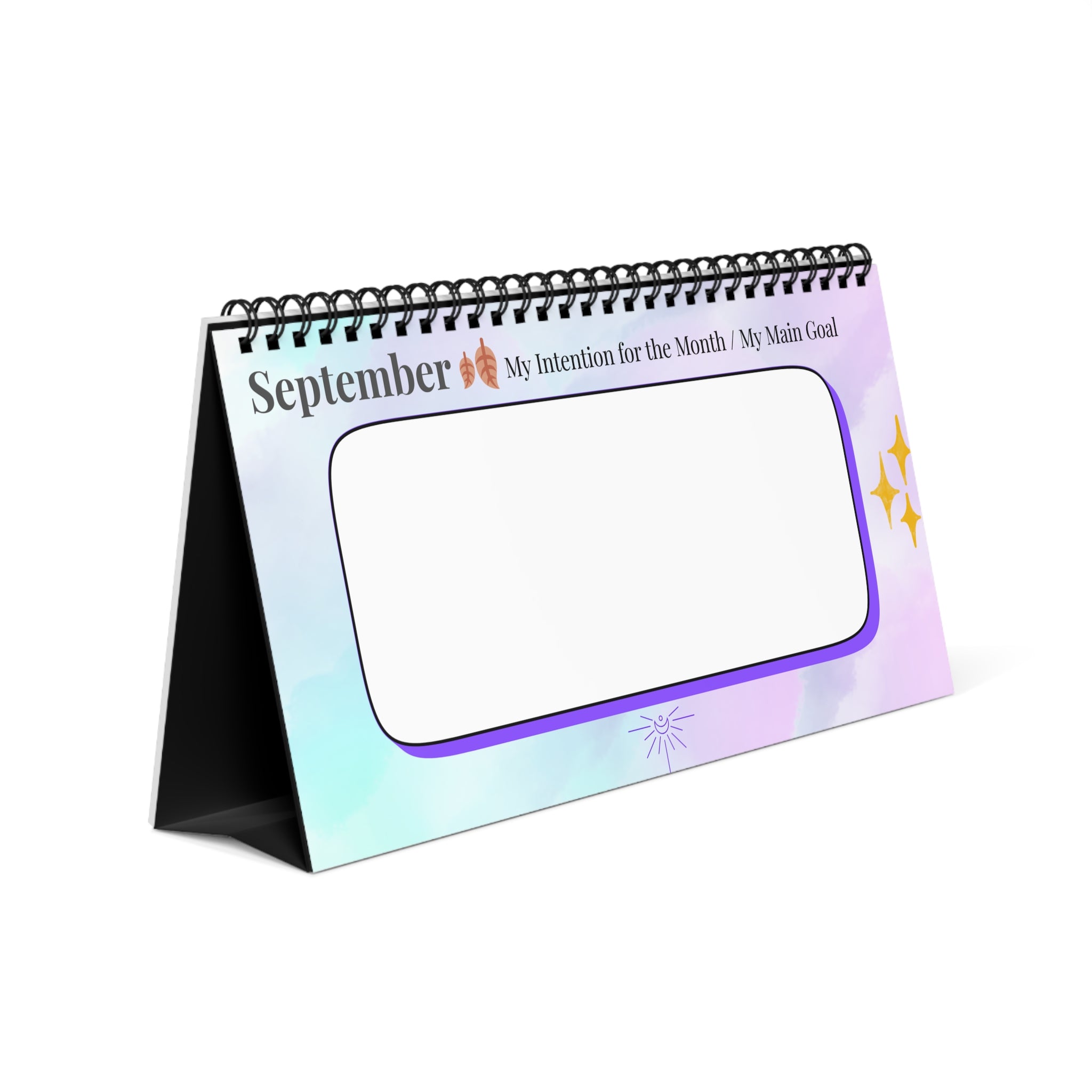 Monthly Goal Desktop Calendar 2026 — Pastel Goal Planner for Intentional Living