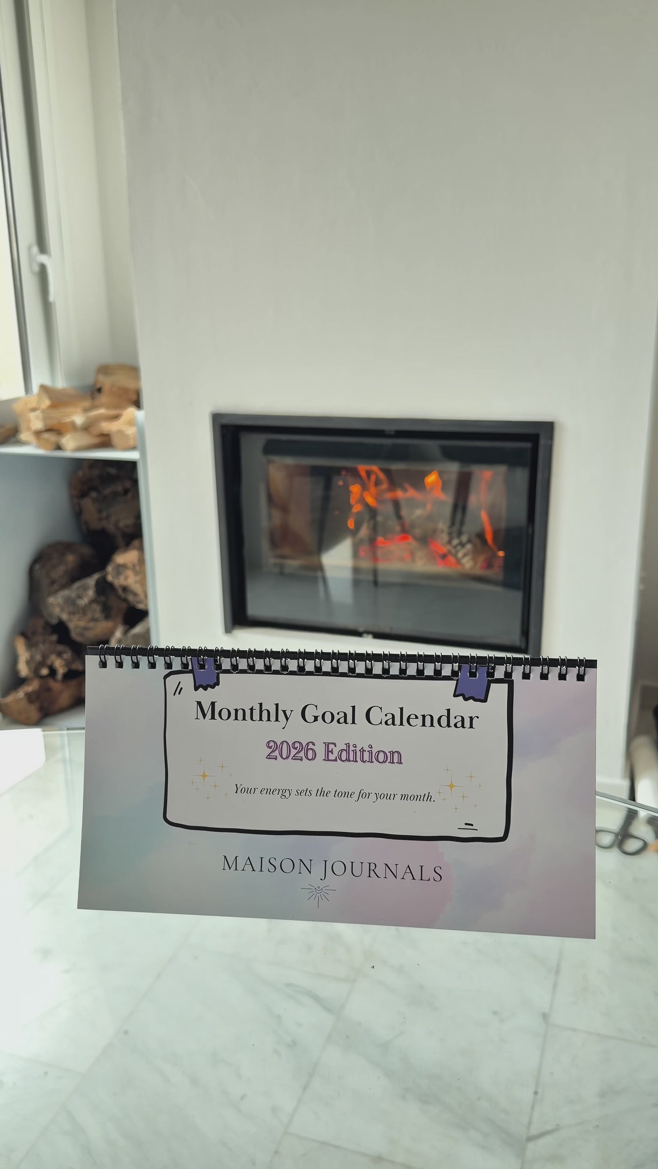 Monthly Goal Desktop Calendar 2026 — Pastel Goal Planner for Intentional Living